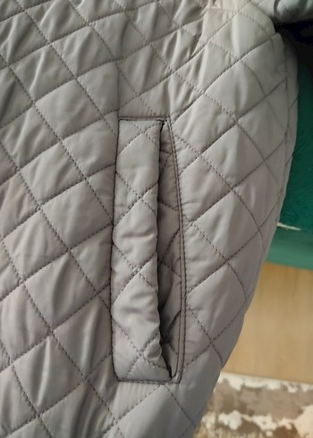 Gri Erkek Kapitone Fermuarlı Mont - Görsel 4