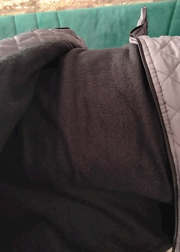 Gri Erkek Kapitone Fermuarlı Mont - Görsel 14