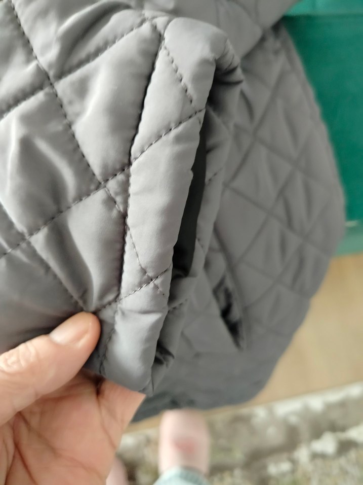 Gri Erkek Kapitone Fermuarlı Mont - Görsel 3