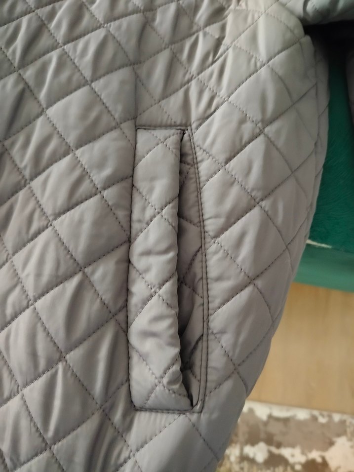 Gri Erkek Kapitone Fermuarlı Mont - Görsel 4