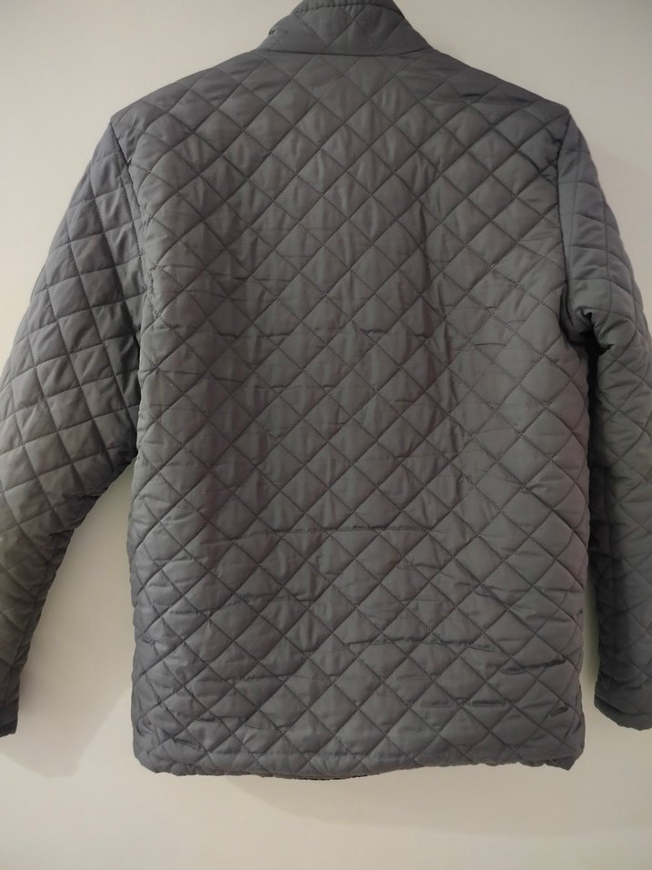 Gri Erkek Kapitone Fermuarlı Mont - Görsel 5