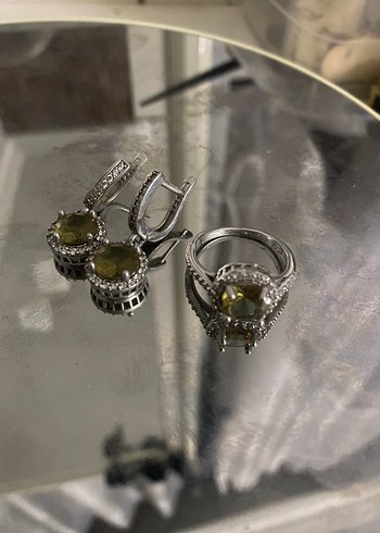 Kadın Takı Seti gerçek gümüş 925 ayar