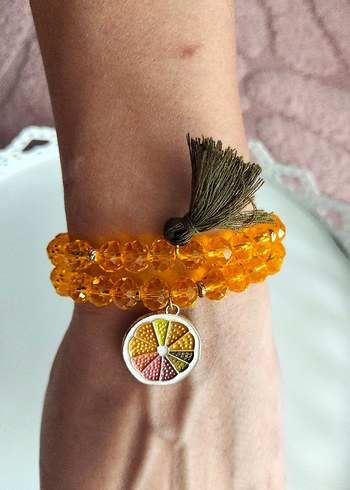 Sarı Boncuklu Bohem Bileklik Seti - Görsel 7