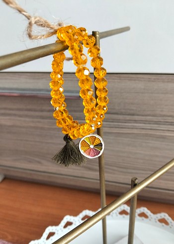 Sarı Boncuklu Bohem Bileklik Seti - Görsel 4