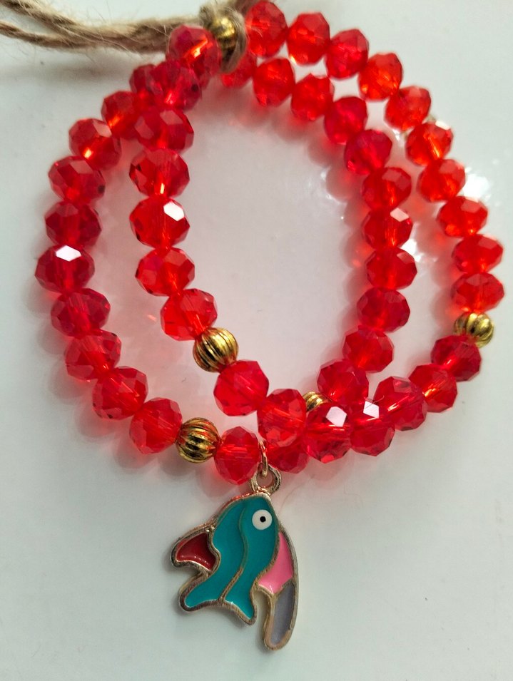 Kırmızı Boncuklu Bohem Bileklik - Görsel 5