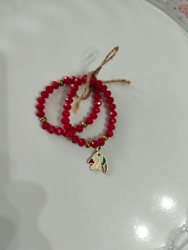 Kırmızı Boncuklu Bohem Kadın Bileklik - Görsel 3