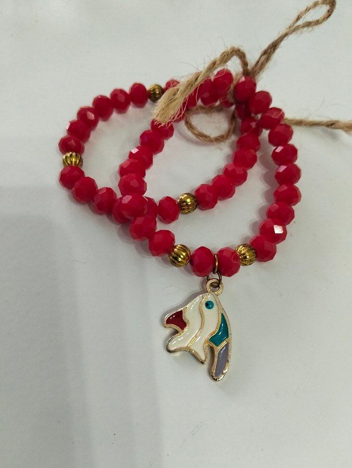 Kırmızı Boncuklu Bohem Kadın Bileklik - Görsel 4