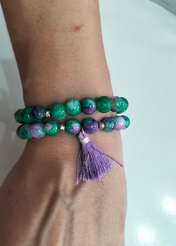 Yeşil Boncuklu Bohem Bileklik - Görsel 5