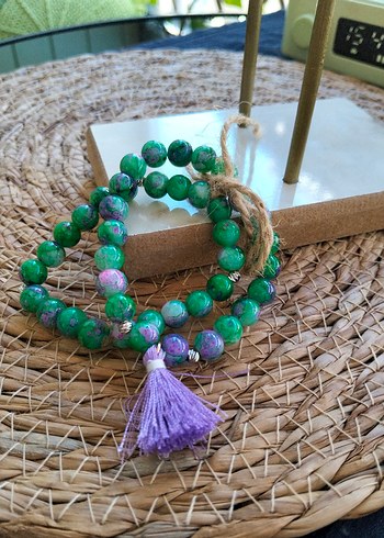 Yeşil Boncuklu Bohem Bileklik - Görsel 2