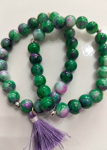 Yeşil Boncuklu Bohem Bileklik - Görsel 4