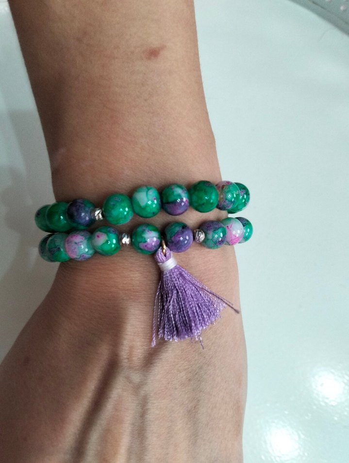 Yeşil Boncuklu Bohem Bileklik - Görsel 5