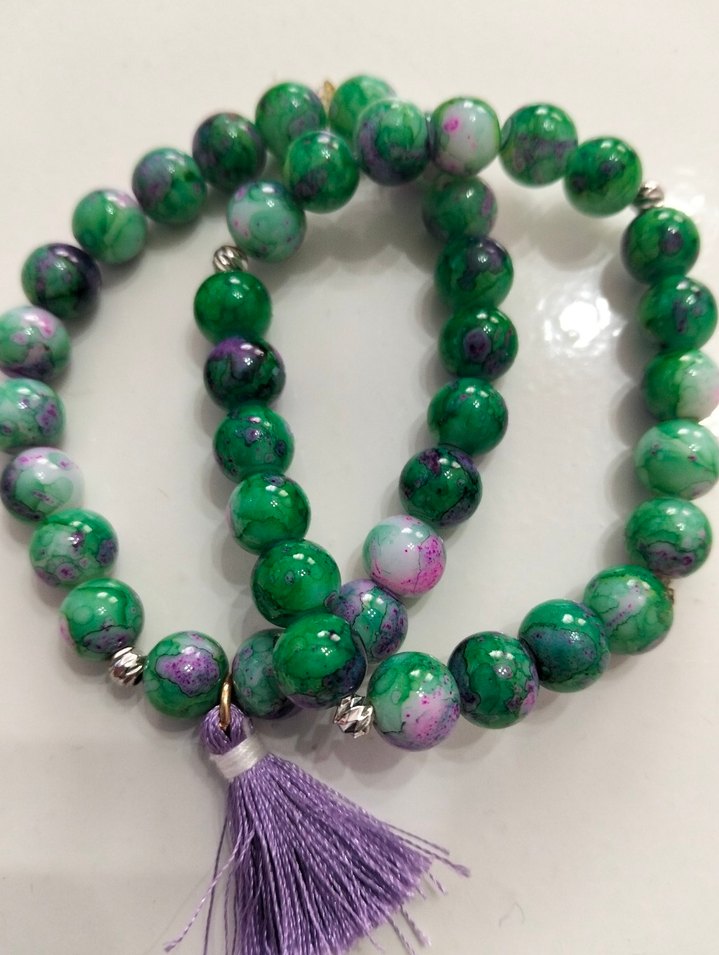Yeşil Boncuklu Bohem Bileklik - Görsel 4