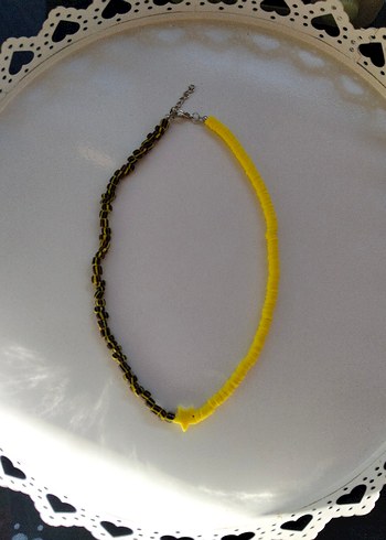 Sarı Yıldız Detaylı Elastik Kadın El Zinciri - Görsel 2