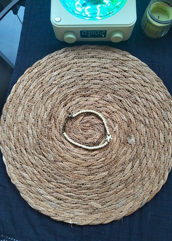 Bej Boncuklu Bohem Halhal - Görsel 2