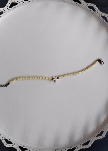 Bej Boncuklu Bohem Halhal - Görsel 3