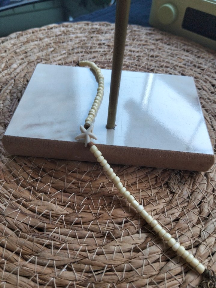 Bej Boncuklu Bohem Halhal - Görsel 5