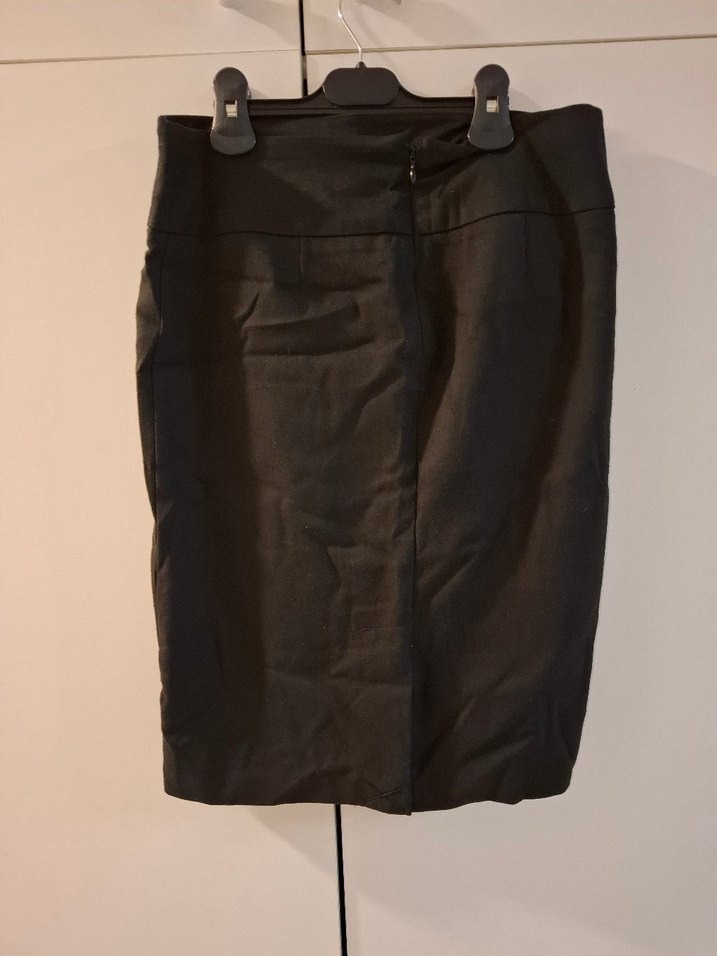 Siyah Midi Kalem Etek Kemerli - Görsel 2