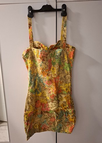 Pastel Renkli Desenli mini elbise - Görsel 2