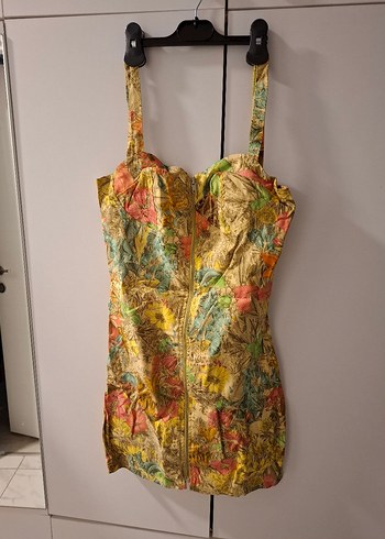 Pastel Renkli Desenli mini elbise - Görsel 4