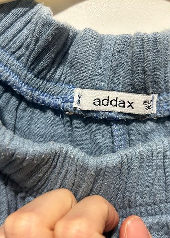 Kadın Mavi Keten Mini Şort - Görsel 3