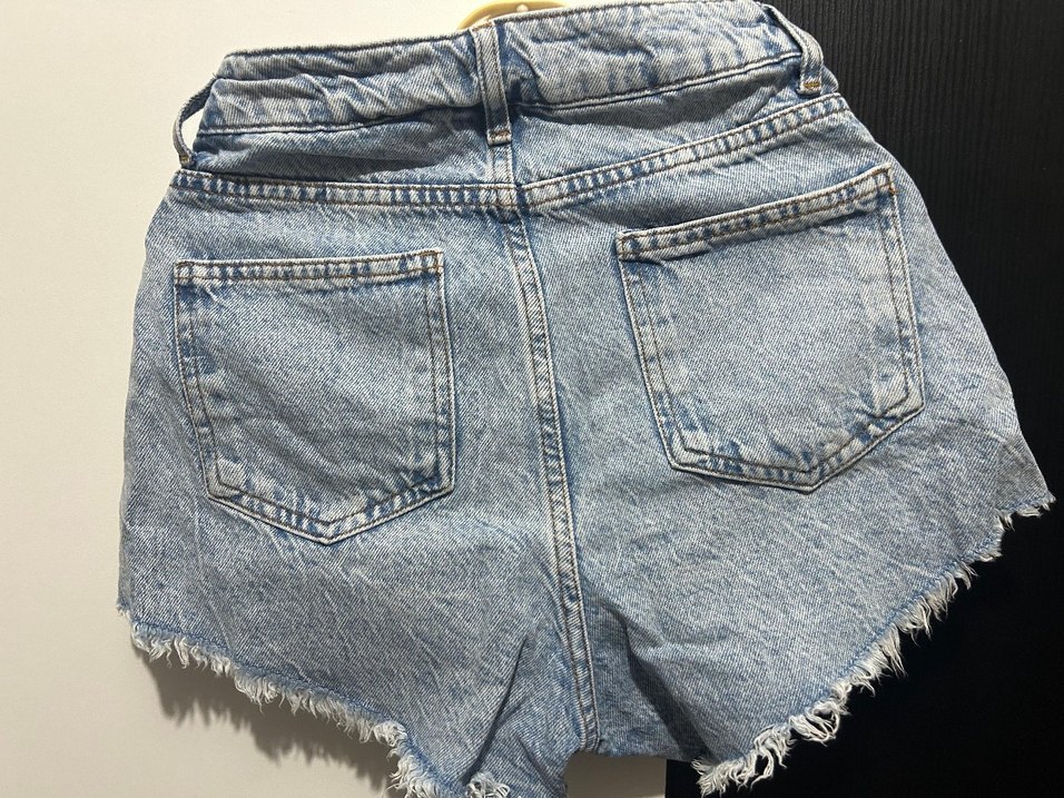 Mavi Kadın Mini Denim Şort Rahat Kesim - Görsel 3