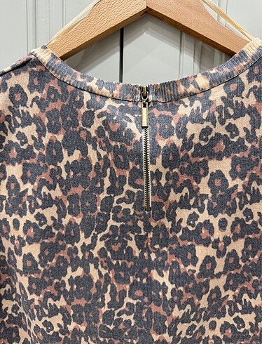 xs Beden Leoparlı triko