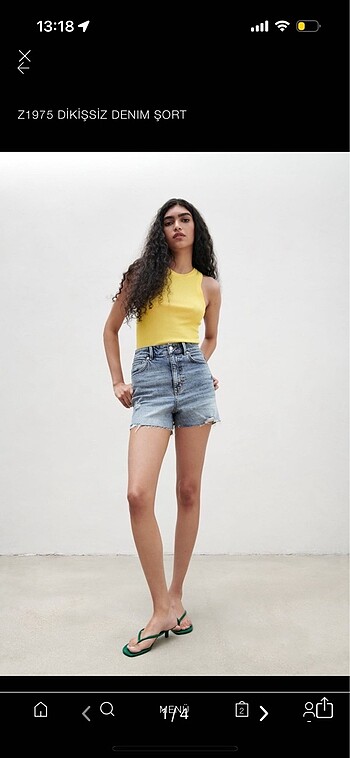 Zara jean şort