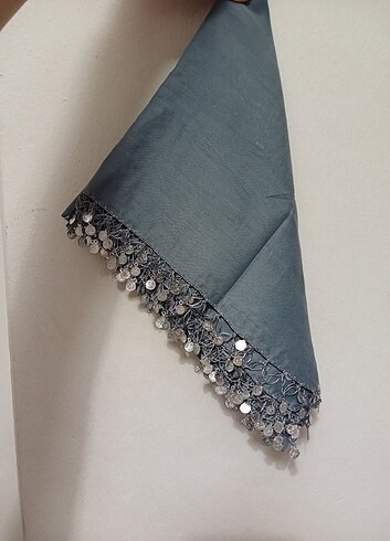 Pullu yazma başörtüsü - Görsel 8