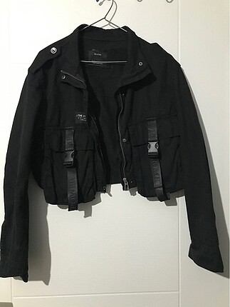 Bershka siyah kisa ceket