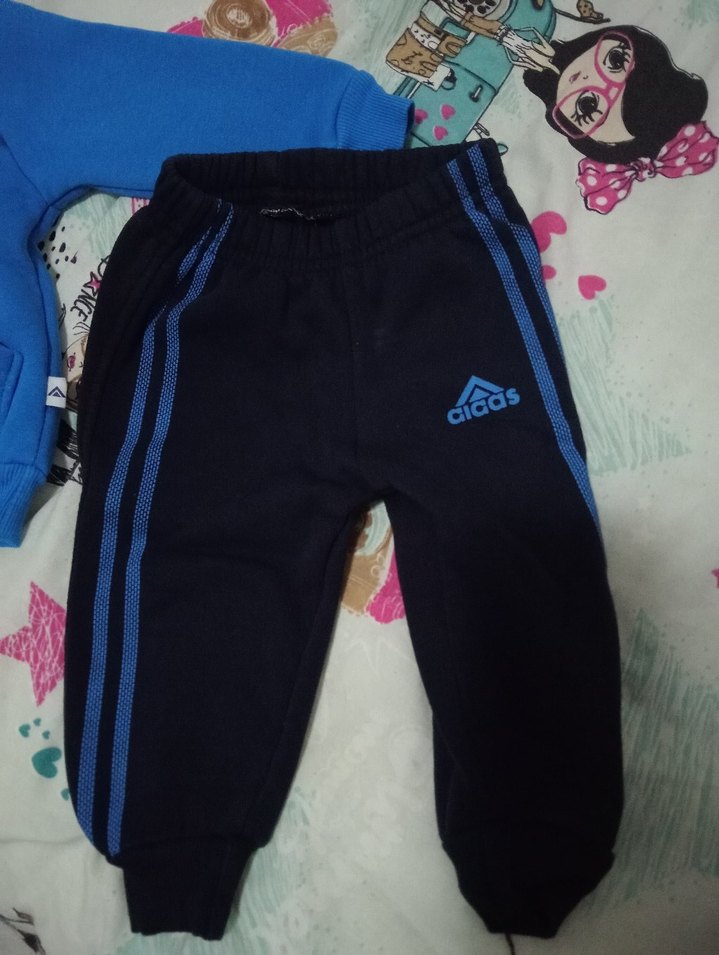 Erkek Çocuk Adidas Mavi Eşofman Takımı - Görsel 2