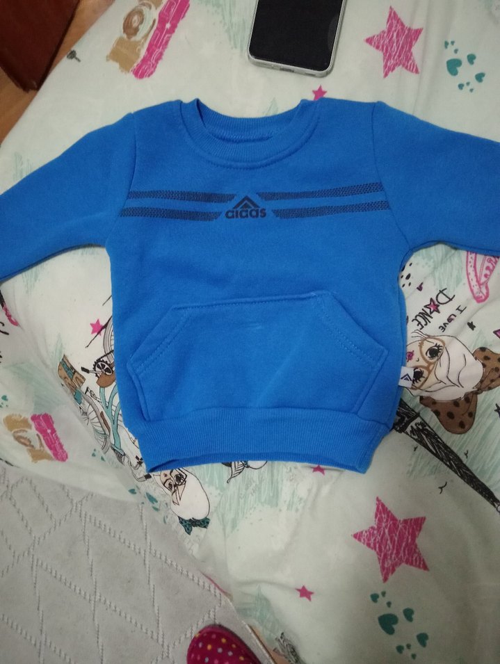 Erkek Çocuk Adidas Mavi Eşofman Takımı - Görsel 4