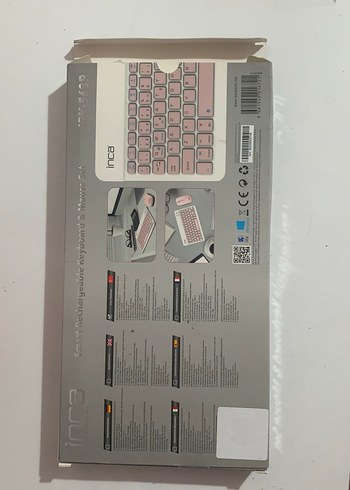 İnca Bluetooth Pembe Klavye Mouse Seti - Görsel 2