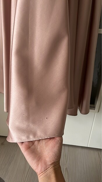 Bej balon kol v yaka nişan abiye - Görsel 9