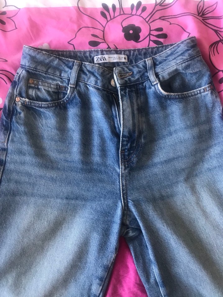Zara denim pantalon çok şok ve rahat yepyeni - Görsel 3