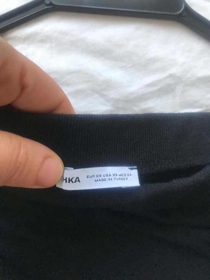 Siyah Mini Kadın Sweatshirt - Görsel 3