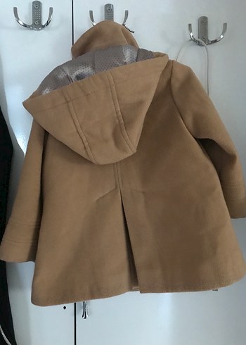 Kız Çocuk Bej Düğmeli Kaşe kaban - Görsel 2