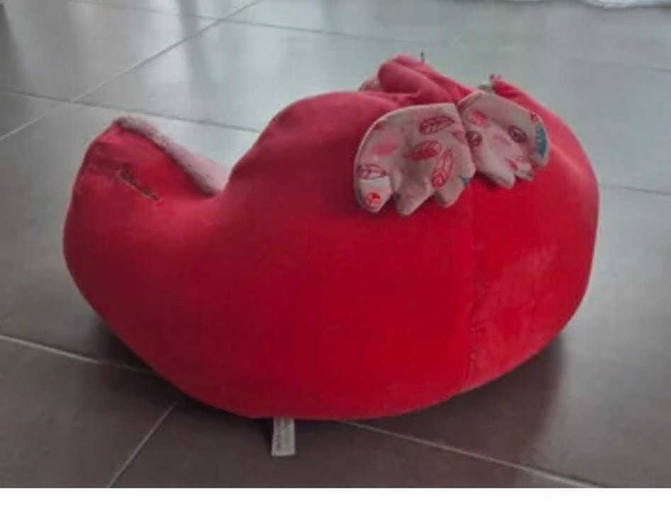 Kırmızı Desenli Yumuşak Koltuk - Görsel 3