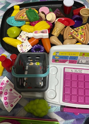 Renkli Oyuncak Mutfak Seti ve Yemekleri - Görsel 3