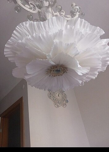 Pinteres model çiçek avize italyan krapon kağıdı ile yapılmıştır - Görsel 5