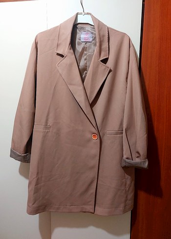 Bej Midi Kadın Blazer Ceket - Görsel 3