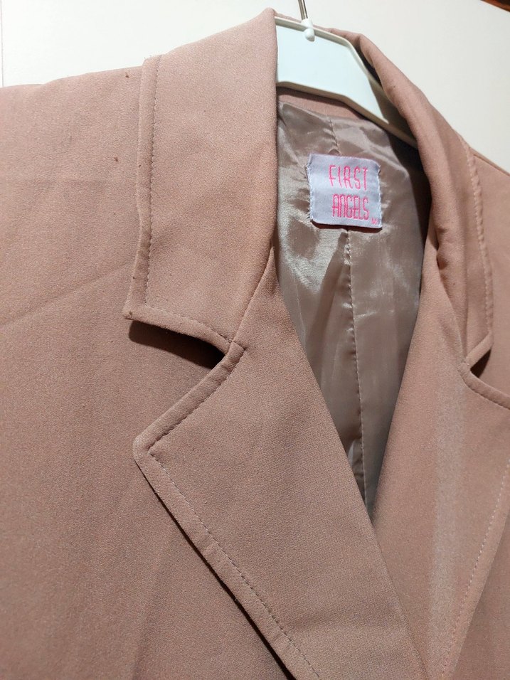 Bej Midi Kadın Blazer Ceket - Görsel 5