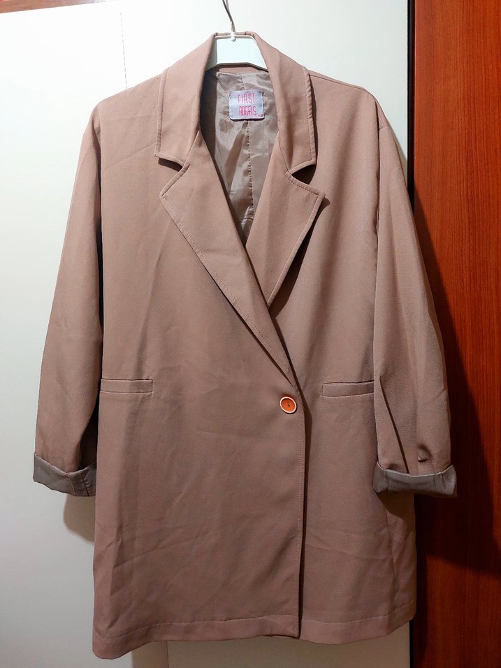 Bej Midi Kadın Blazer Ceket - Görsel 4