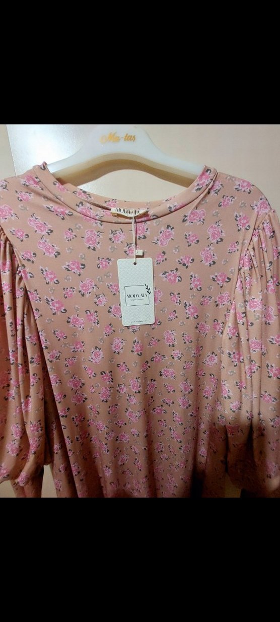 Pastel Bağcıklı Uzun Salaş Elbise - Görsel 3