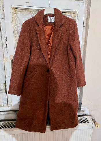 Tek Düğmeli Kadın Kaban - Görsel 3