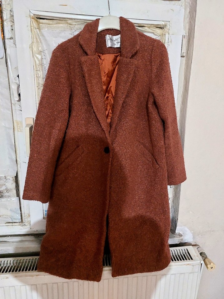 Tek Düğmeli Kadın Kaban - Görsel 3