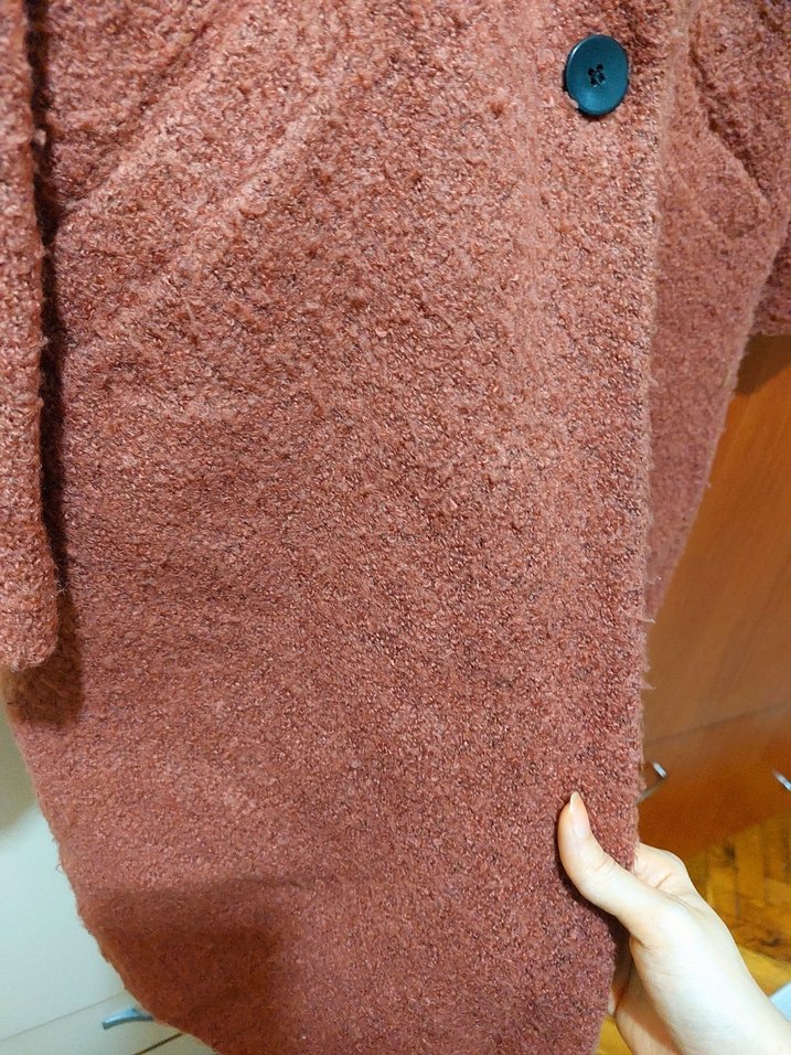 Tek Düğmeli Kadın Kaban - Görsel 4