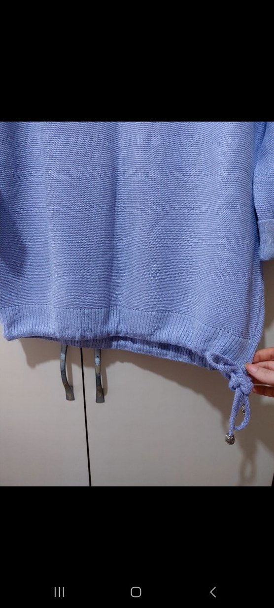 Kadın Pastel lila Pamuklu Uzun Kollu Triko - Görsel 3