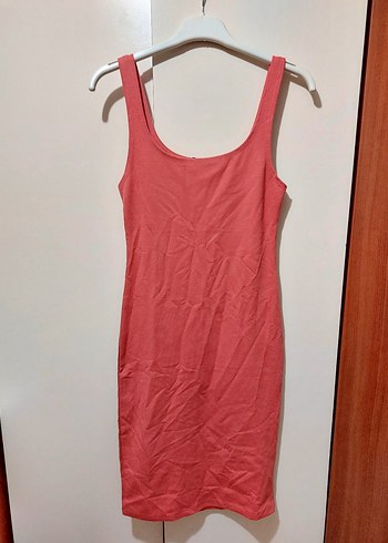 Pembe Midi Kalem Elbise - Görsel 5