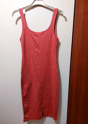 Pembe Midi Kalem Elbise - Görsel 4