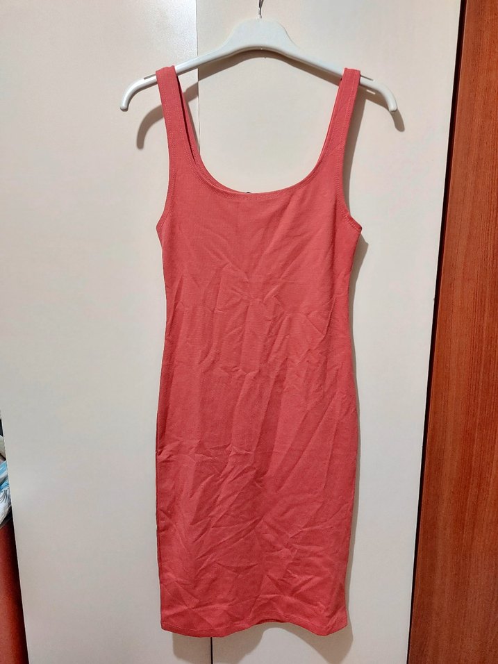 Pembe Midi Kalem Elbise - Görsel 5